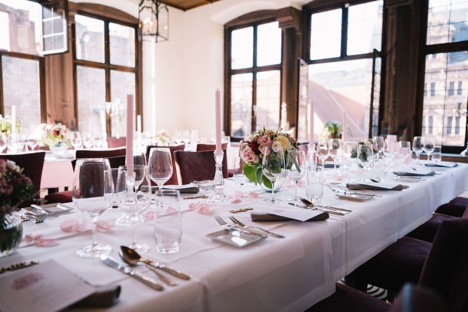 Wedding table at Scharff’s Schlossweinstube