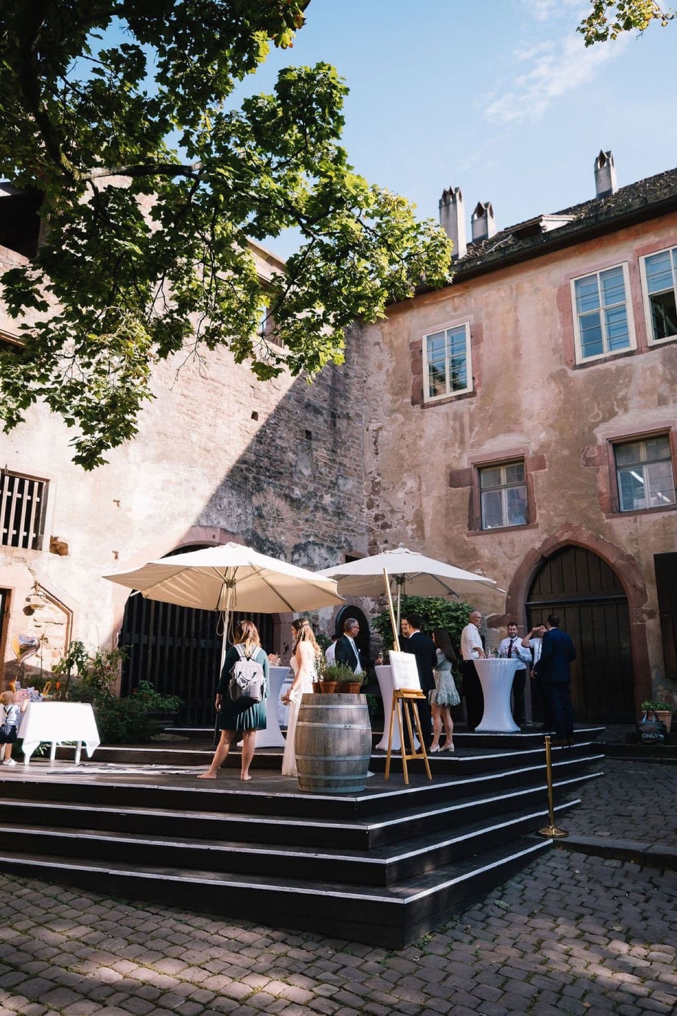 Champagne reception on the terrace