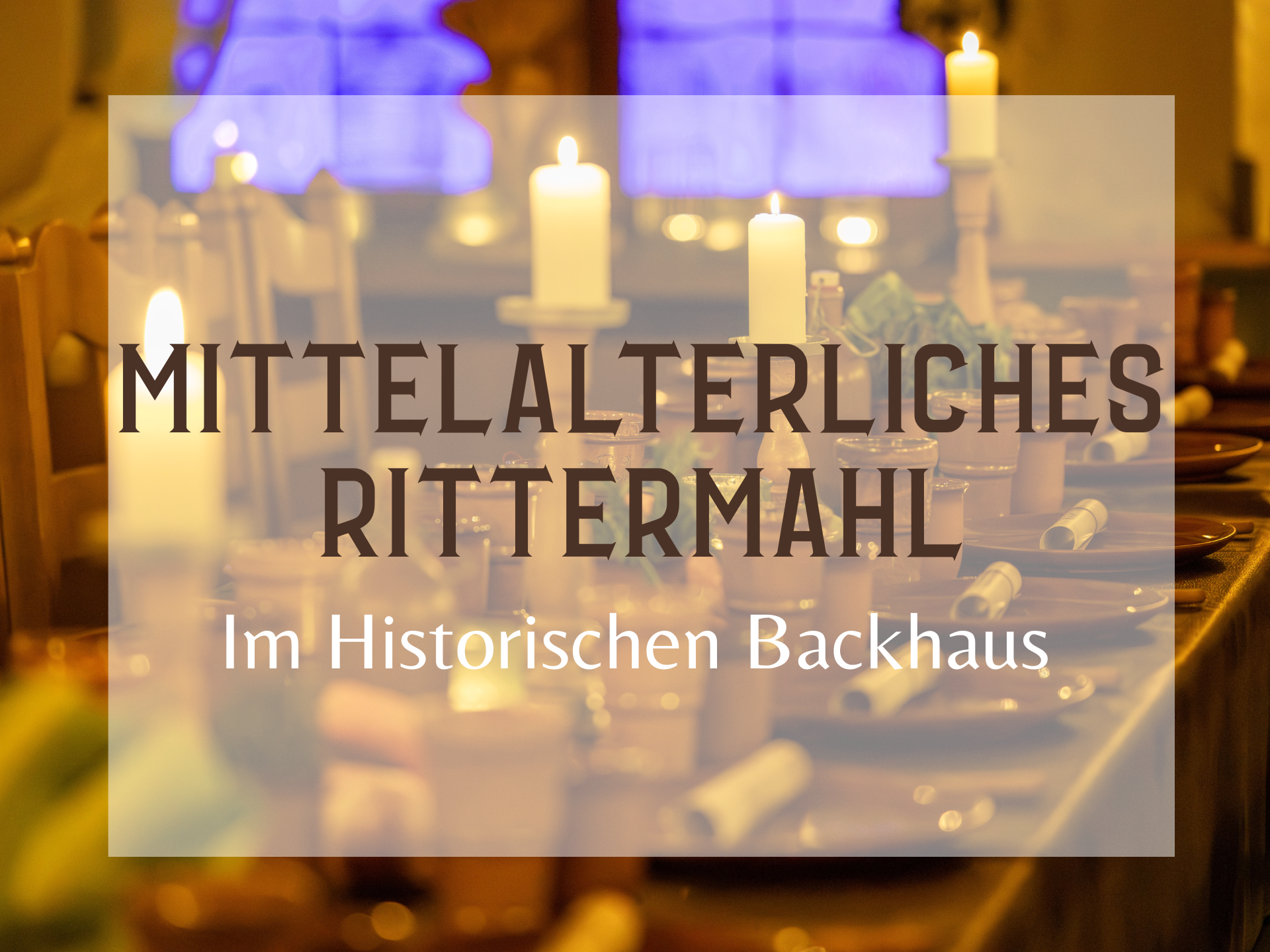 Historisches Rittermahl im Backhaus | 02.12.2026 – Heidelberger Schloss Restaurants & Events, 02.12.2026